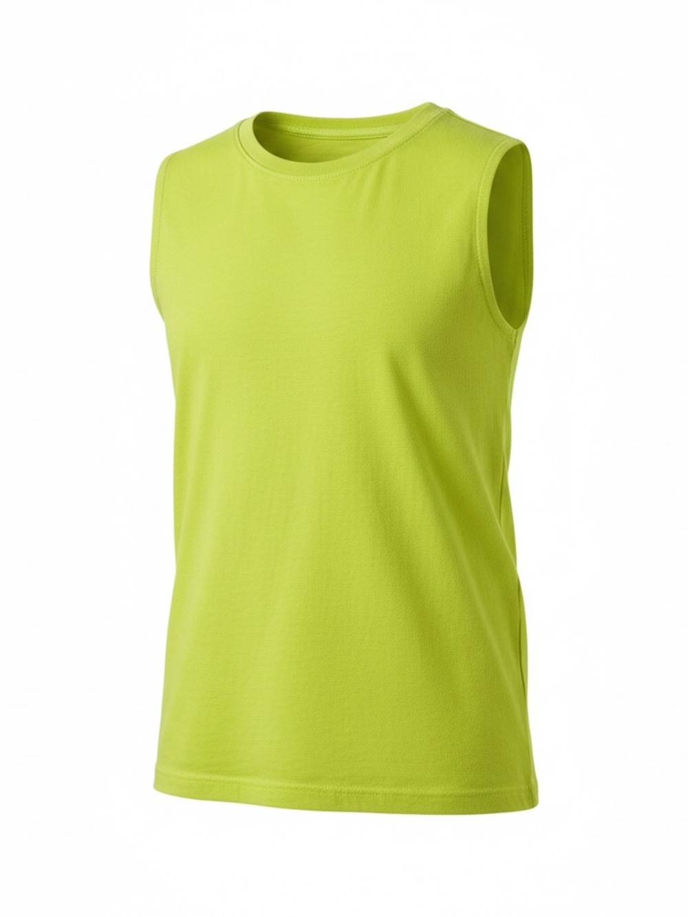 Sleeveless Neon Yellow Boys Muscle Tank Top